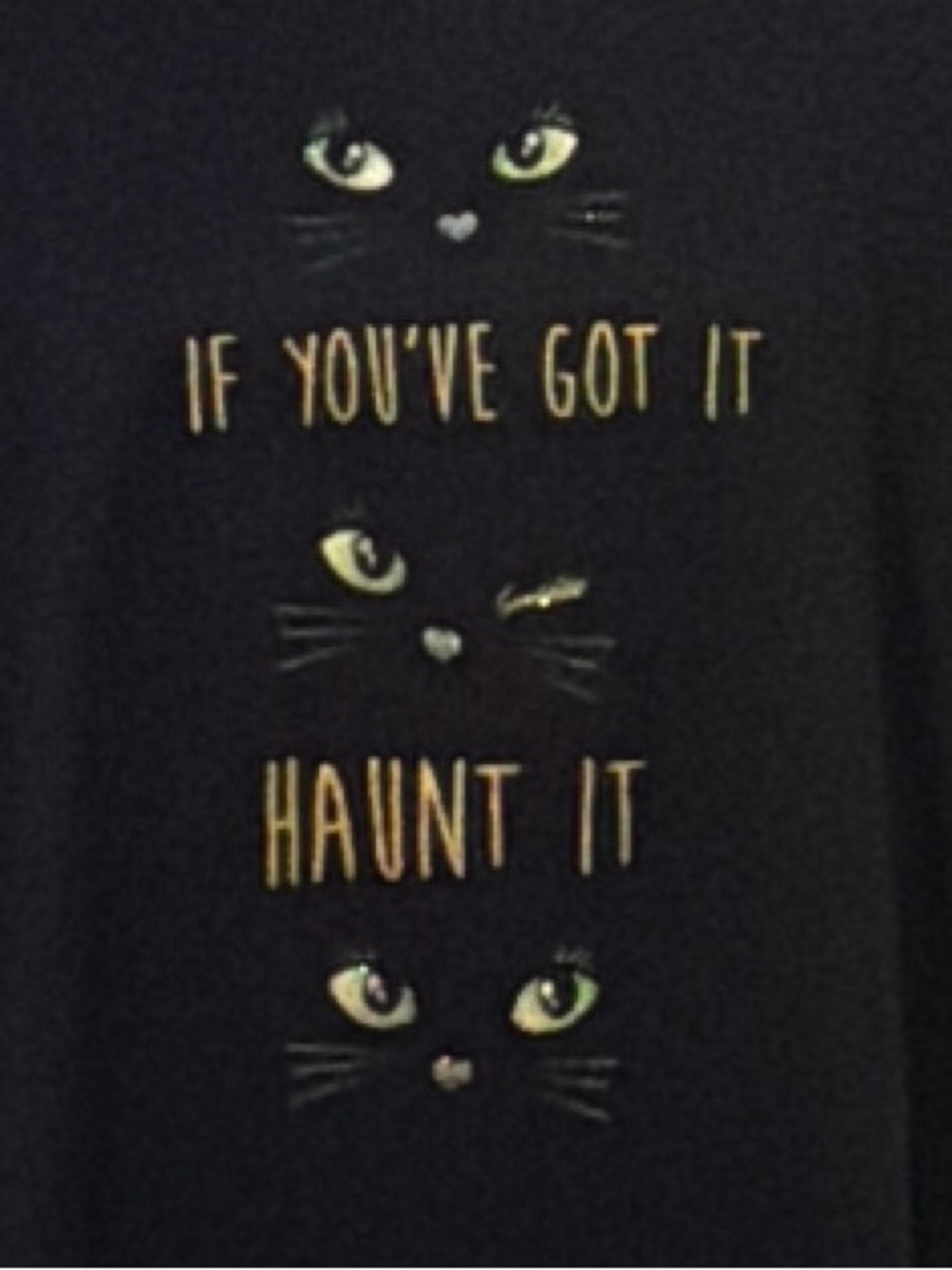 Flirty Halloween Black Cat Graphic Tee - If You've Got It Haunt It